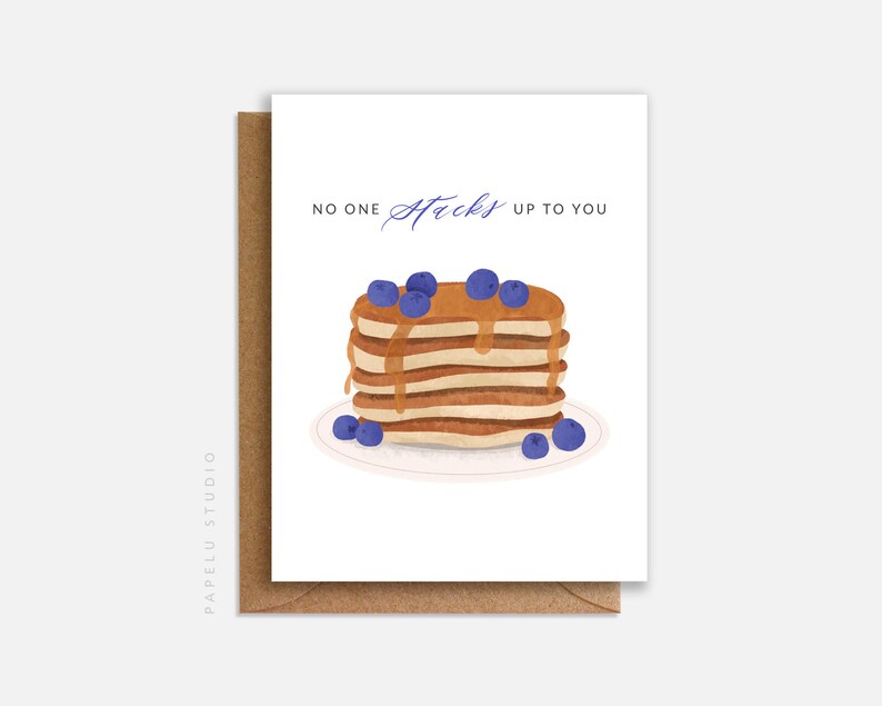 Carte de voeux d'amour et d'amitié | Saint-Valentin | Crêpes que personne ne peut faire pour vous - LOV002 image 1