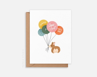 Birthday Greeting Card | Corgi Paw-fect Birthday - BIR012