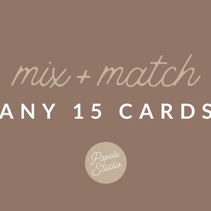 15 cartes à combiner et à assortir - lot de cartes de voeux, lot de cartes de voeux, carte pour toutes les occasions, lot de cartes à mélanger et à assortir, assortiment de cartes