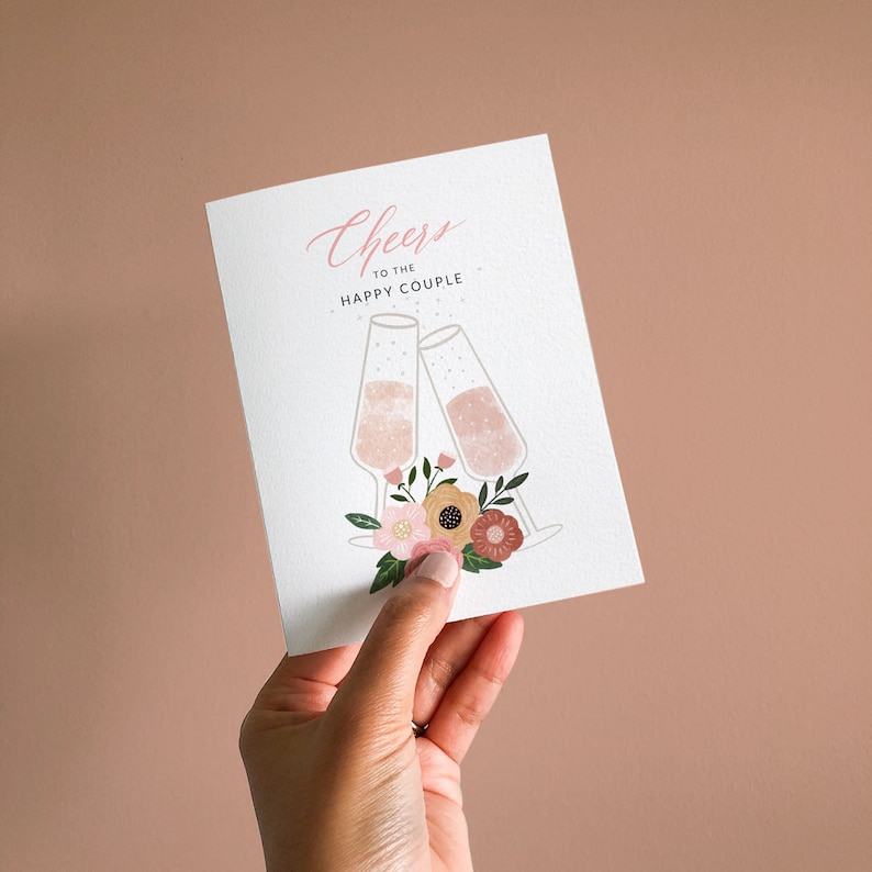 Carte de voeux de mariage | Bravo à l'heureux couple - CON002 image 2