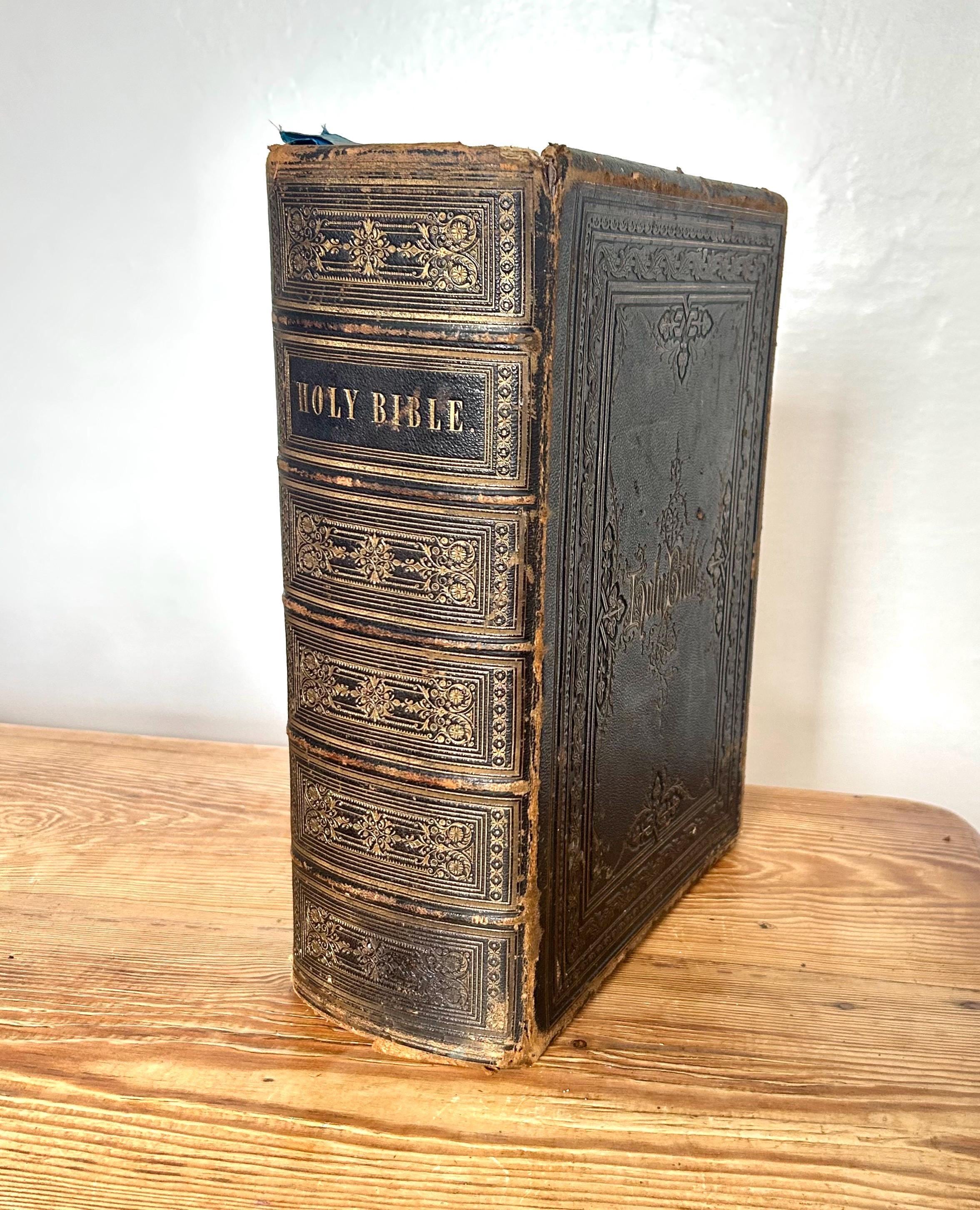 Antique 1880 Bible - Etsy