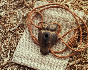 Shaman whistle owl necklace