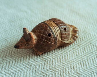 Armadillo-shaped Andean ceremonial shamanic ocarinas