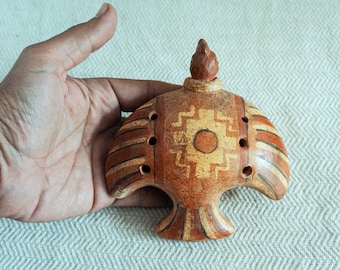 Condor-shaped Andean ceremonial shamanic ocarinas