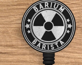 Barium Barista Badge Reel | Radiology Rad Tech Badge Holder