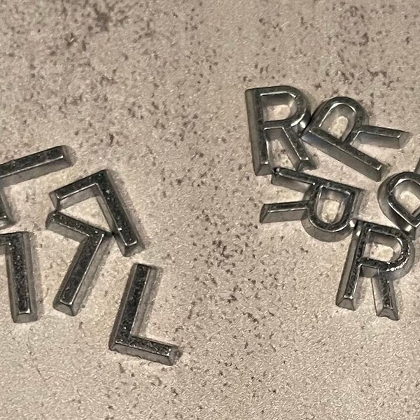 X Ray Lead Letters Etsy