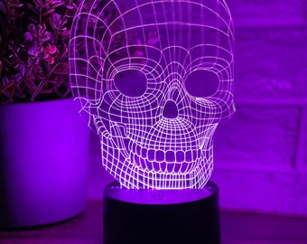 Skull 3D Led Nightlight lamp, gift, radiology led lamp, skull led light