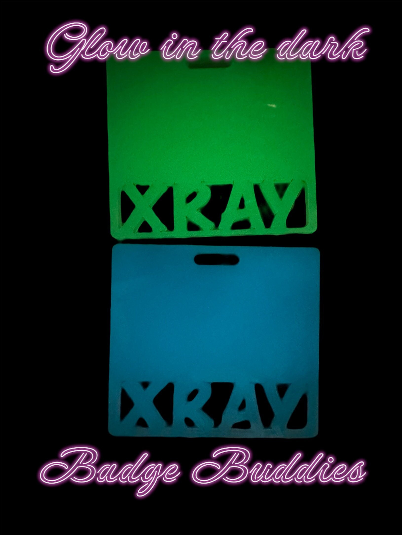 RN Badge Buddy Glow in the dark | Radiology/X-Ray Marker Holder | Healthcare Worker Identification | Name Badge, Badge Holder| Marker Parker