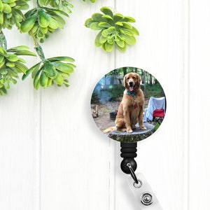 Custom Photo Badge reel | custom | badge reel | Badge holder |  dog badge reel | personalized gift