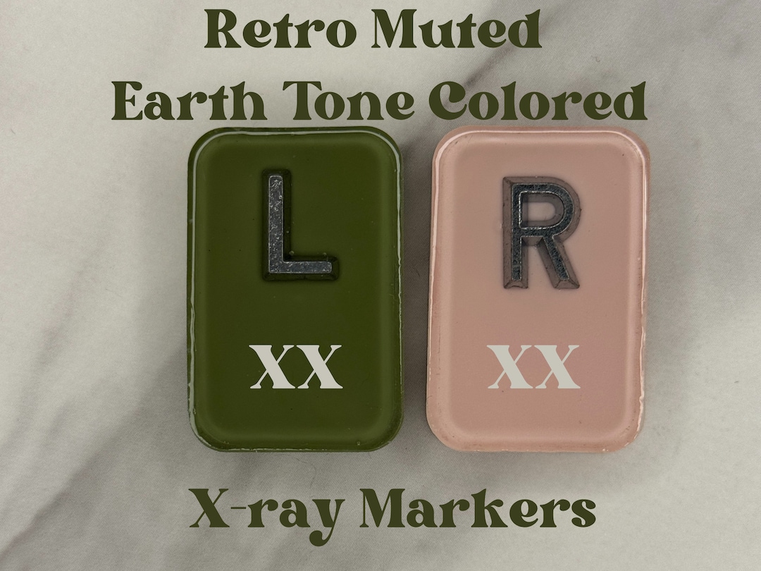 Custom Retro Muted Earth Tone Xray Marker Replacement for Radiologic