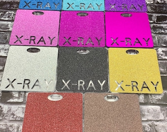 X-ray Marker Badge Holder, glitter vinyl, heavy duty marker parker