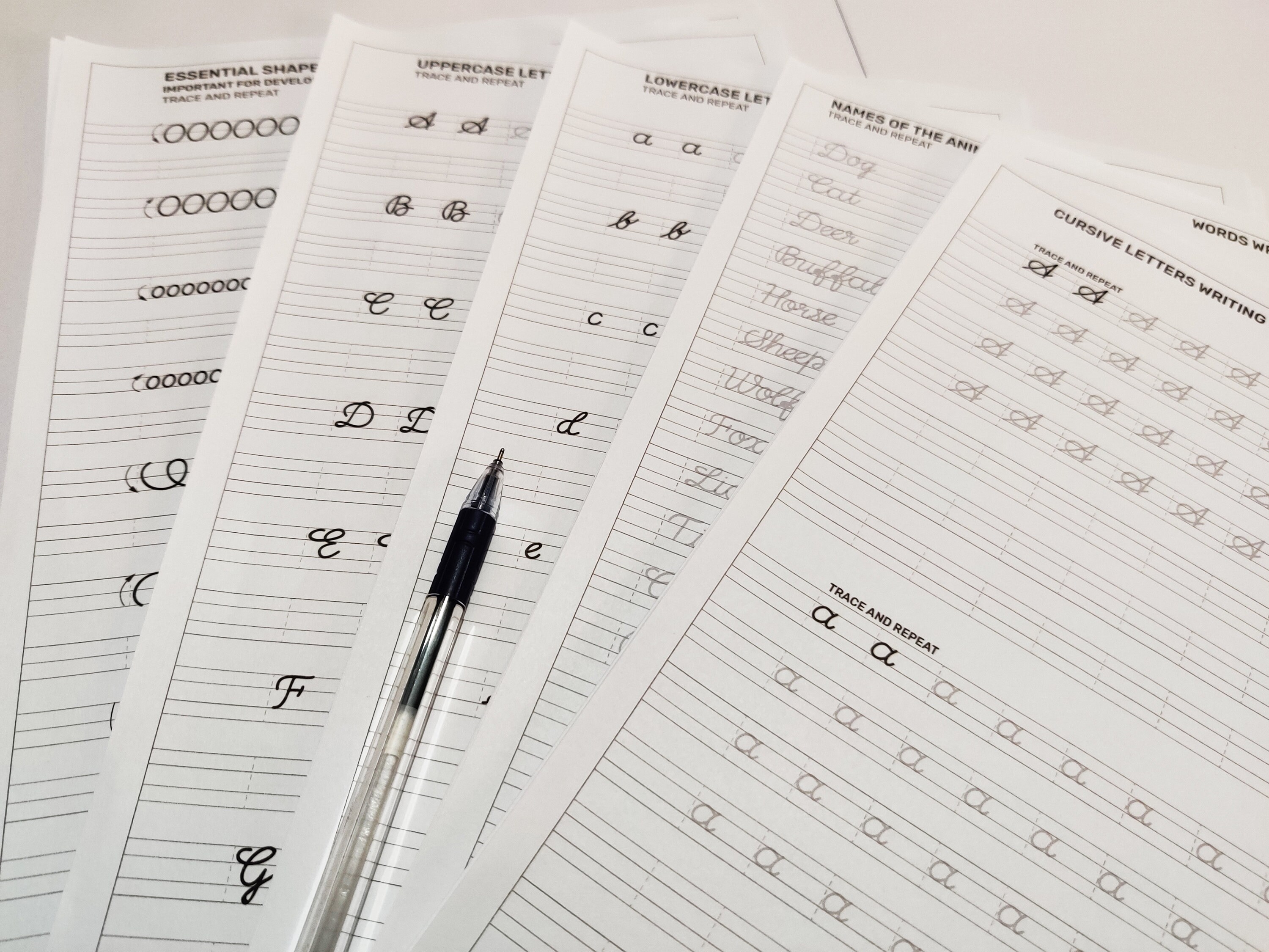Printable Cursive Handwriting Worksheets Printable Etsy UK