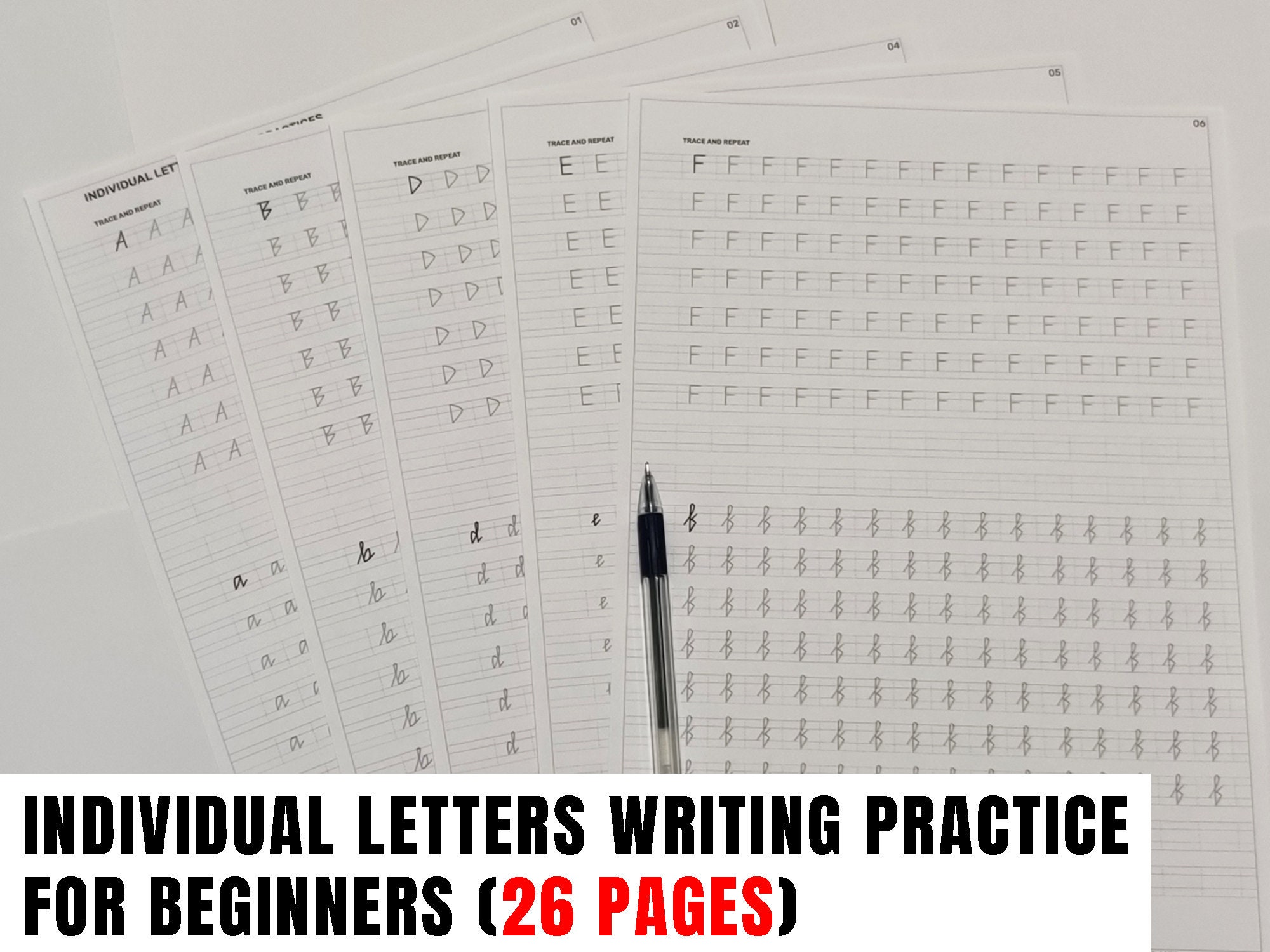 Printable Sharp Edge Cursive Handwriting Worksheets Etsy