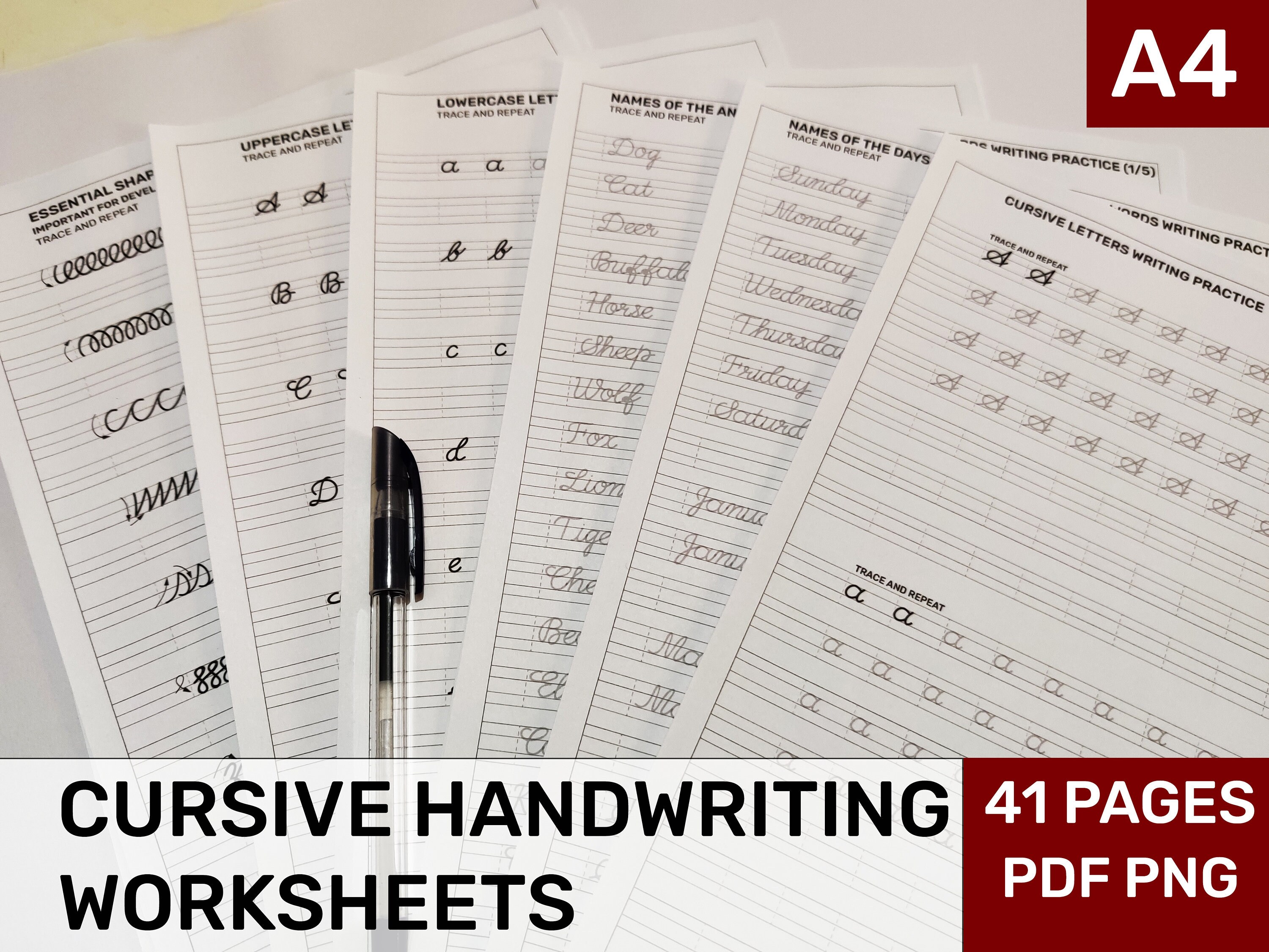 Handwriting Practice Sheets ❤️ Manuscript & Cursive Writing Practice