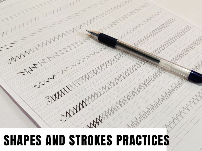 Printable Sharp Edge Cursive Handwriting Worksheets Etsy