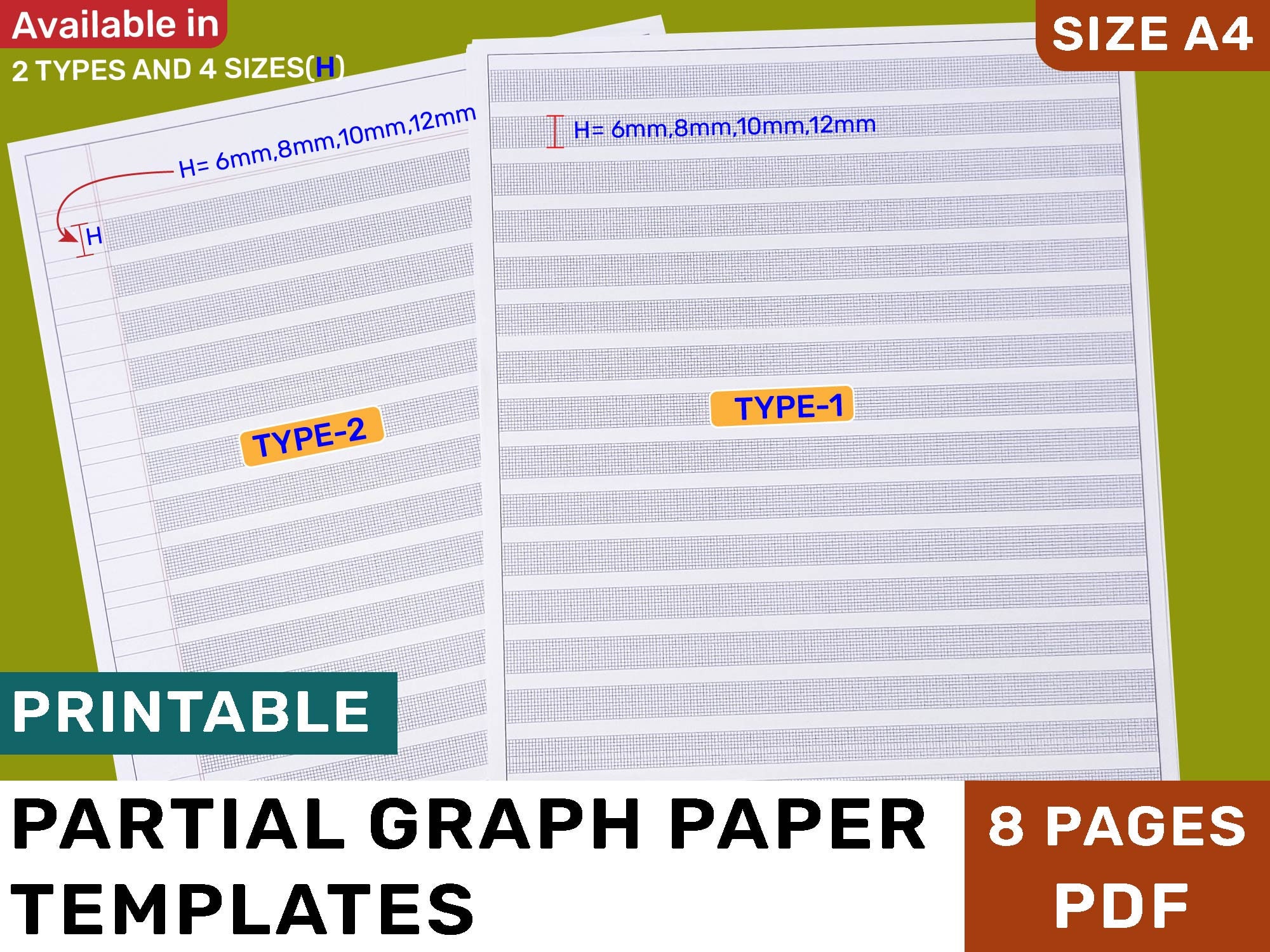 Templates - Graph'it - format A4 , Trace-Bulles - Horizon-creatif