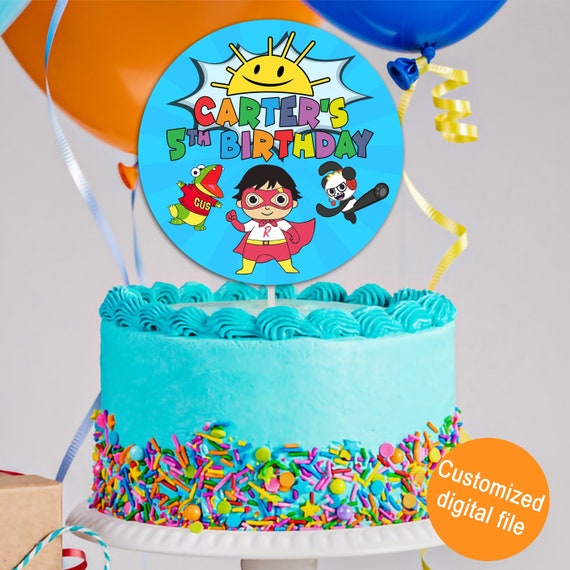 Ryan's World Cake Topper Ryan's Toy Review Cake Etsy