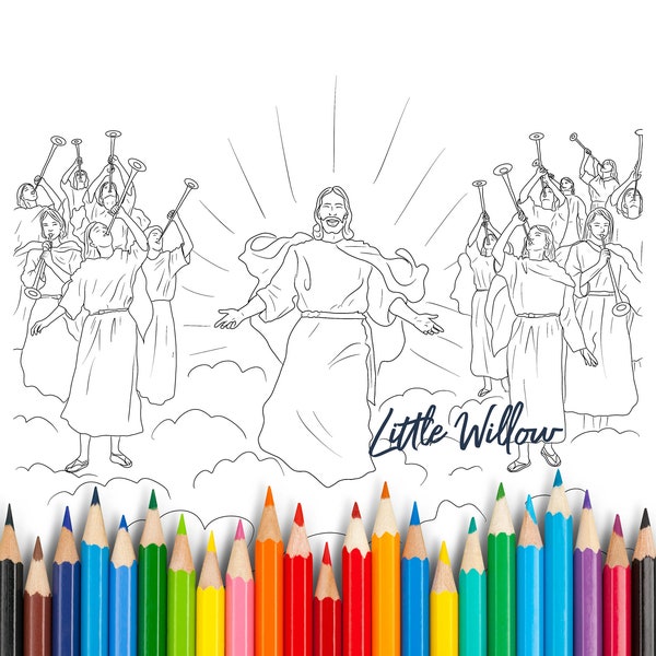 Christ Collection- COLORING BUNDLE Christian coloring pages for kids, adults, sacrament meeting activity DIGITAL download