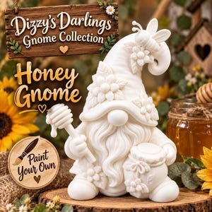 Honey Gnome Paint Your Own | DIY Craft | Unpainted Figurine