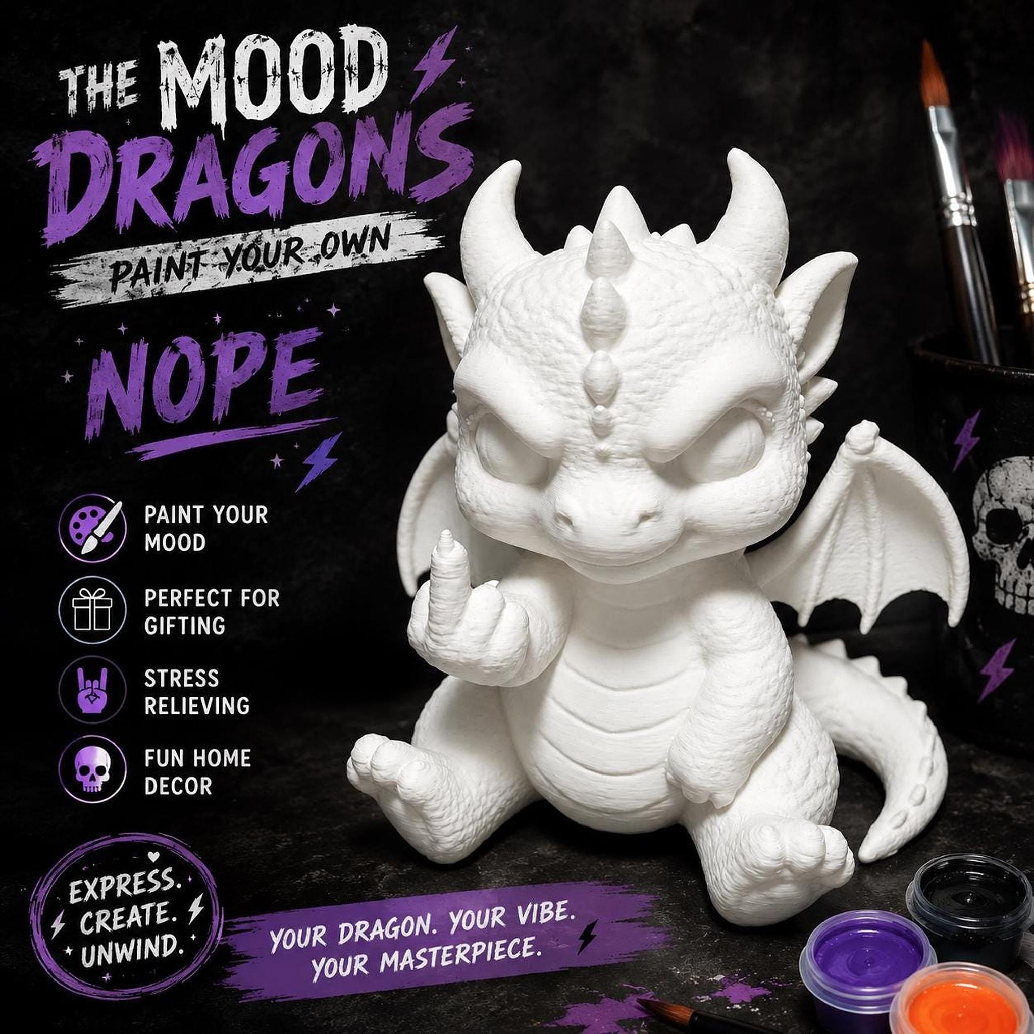 Mood Dragons Figurine - Etsy