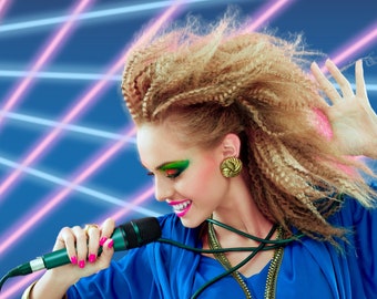 80s Retro Laser Beams Digital Backdrop, 8.5"x11" - Perfect for Adding a Fun Retro Touch to Your Photos