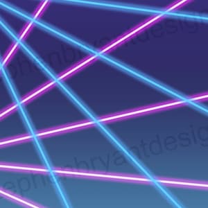 Large Retro Lazer Beams Digital Backdrop - High Quality 84&quot; x 60&quot; Instant Download - Party Backdrop