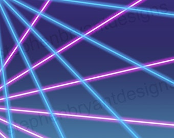 Grote Retro Lazer balken digitale achtergrond - hoge kwaliteit 84 "x 60" Instant Download - Party achtergrond