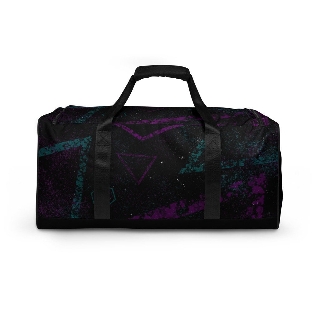 Retro 80's Geometric Galaxy Duffle bag | Etsy