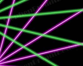 Retro Green & Pink Laser Beams on Black Digital Backdrop - 8"x10" - High Quality Images - Instant Download - Retro Background Replacement