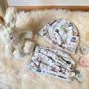 Wendebeanie und Loopschal, Beanie, Kindermütze, Loop, Kinderschal, Herbstzeit, Geschenkset für Kinder, Waldfreunde, Forestfriends, Kinderset