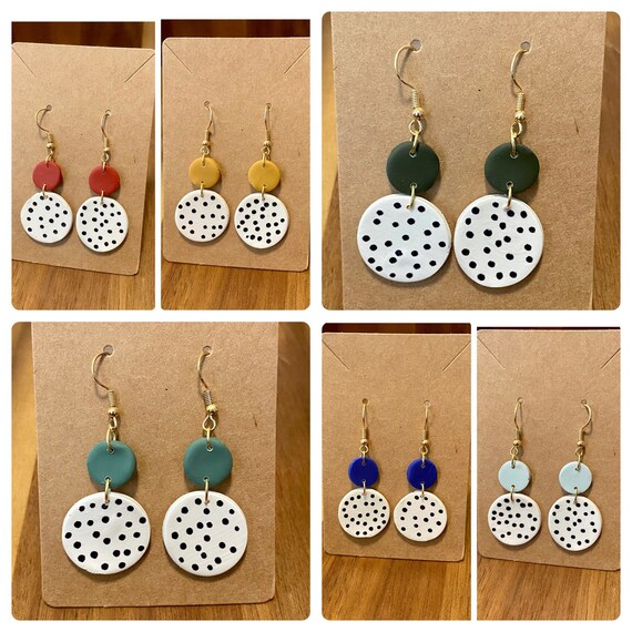 Handmade Clay Earrings teacher earrings handmade gift Etsy