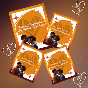Black Love Affirmationskarten: 62 Tage, druckbare Affirmationskarten, digitaler Download, sofortiger Zugriff