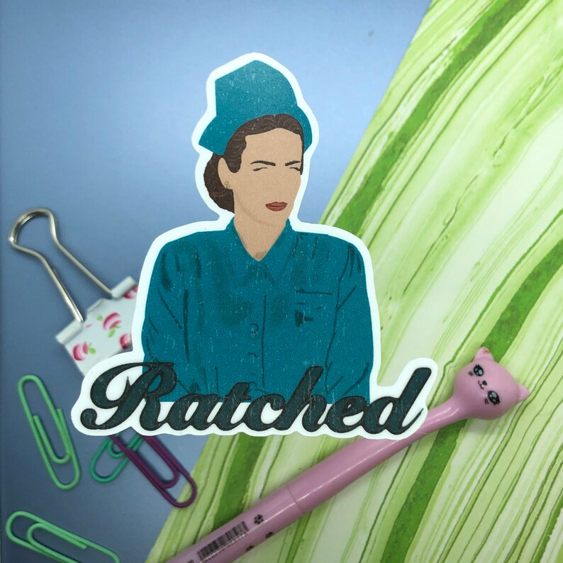 Nurse Ratched Inspired Waterproof Weatherproof Vinyl Sticker Etsy