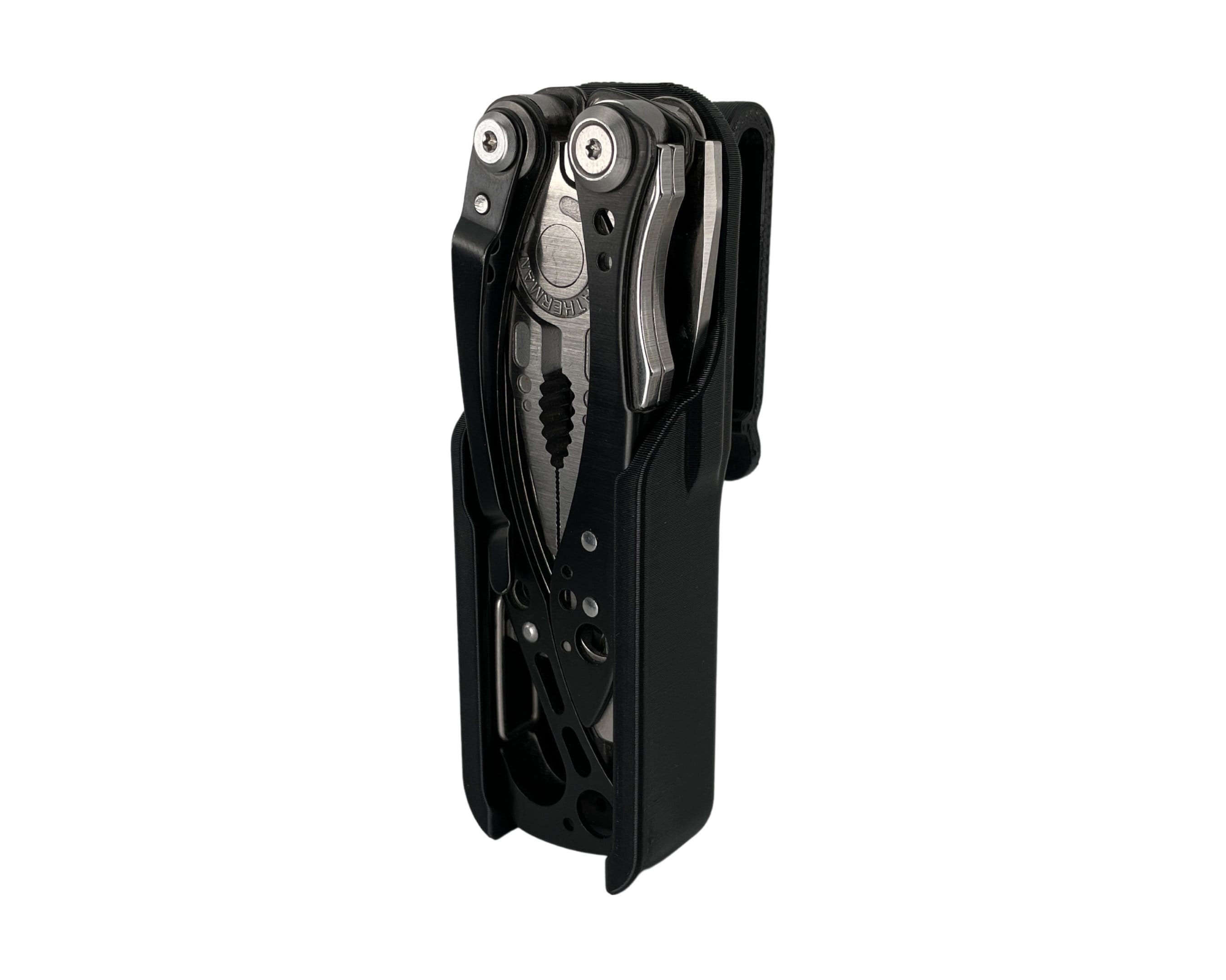 Multi-Tool Impact Attachment Head For Leatherman Skeletool – Holds Extra Bits, Carabiner & Bottle Opener – Third-Party Replacement Accessory (Black)