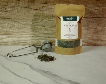 Lavender Mint - Premium Loose Leaf - Lavender Blend Tea - Decaf • Peppermint •