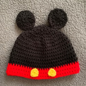 Red Mouse Crochet Hat