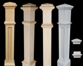 Red Oak Primed White Newel Posts- Posts for stairs