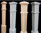 Red Oak and Primed White Newel Posts- Posts for stairs