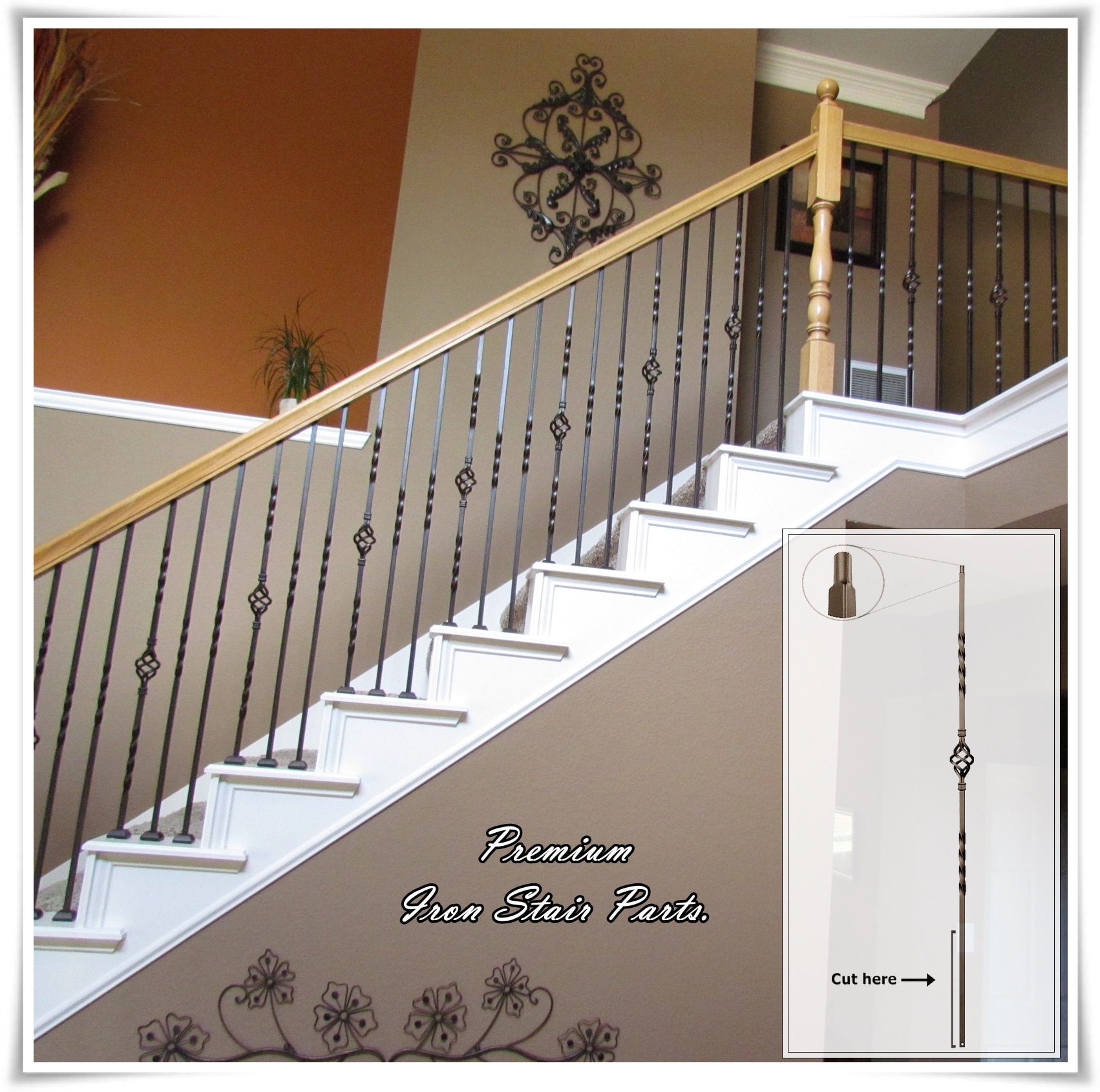 Iron Balusters Iron Stair Parts Iron Stair Railing Parts 