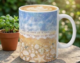 Seashell Beach Thoughtful Quote Mug