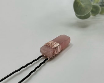 Rose Quartz Hair Pin