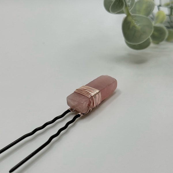 Rose Quartz Hair Pin