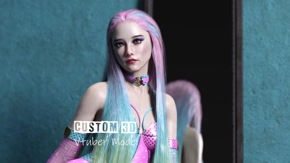 Custom 3D Vtuber Model (Rigged+Arkit) | Vtuber Rigging | Vtuber Model Download | High Poly 8k Model |  Game Model
