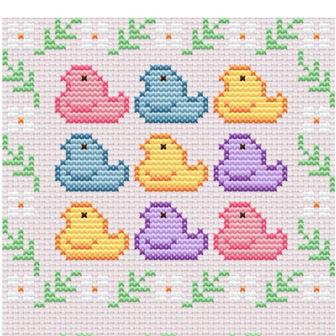 Spring Peeps Cross Stitch Patterns - Etsy