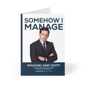 Some How I Manage Greeting Cards (8 pack) | Michael Scott ｜Dunder MIfflin ｜Christmas Card ｜Christmas Present ｜Christmas Gift