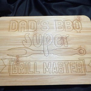 Funny dad Cutting board- bamboo cutting board- dad grill master saying cutting board- gift for adults- small cutting board- dad gift