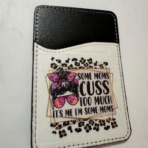 Cartera para tarjetas de crédito para mamás divertidas - Mamá maldice - Regalo sucio para mamá - Regalo divertido para mamá - Cartera sencilla