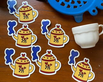 Heart teapot Sticker