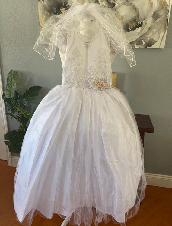 Dress First Communion/ Vestido Primera Comunion/ Flower Dress/ Special  Occasion