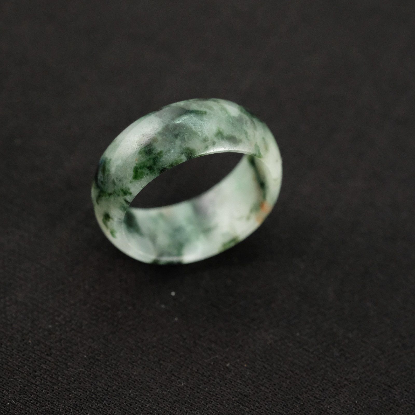 Bague Cocktail En Argent 925 Avec Jade Vert Impérial 7.30ct & Zircon - Taille 6